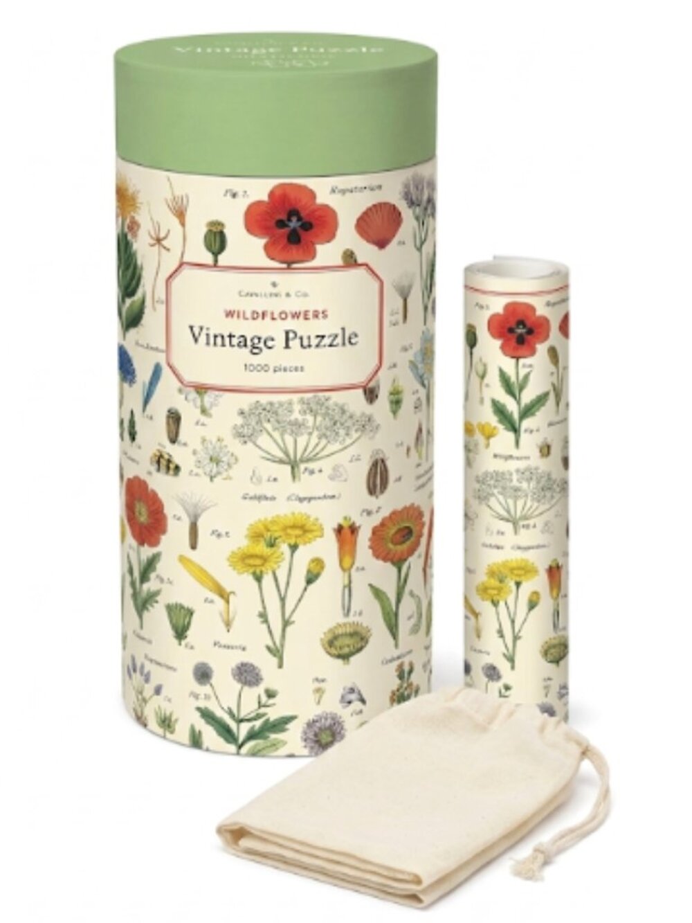 Cavallini & Co. Wildflowers Vintage Puzzle 1000 Piece Set